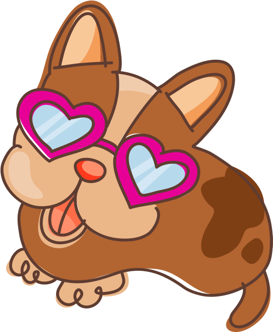 Doggie With Glasses Clipart (700x700), Png Download