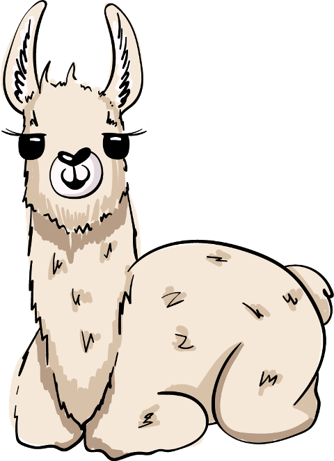 Llama Clipart (480x663), Png Download