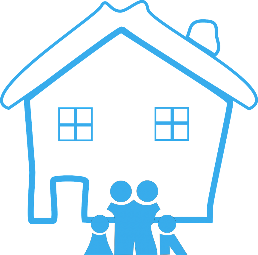 Over 2 Million Cohabiting Families In The Uk Choosing - Family Home Clipart - Png Download (864x855), Png Download
