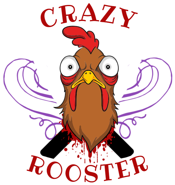 Crazy Rooster - Enke's Ink Clipart (600x647), Png Download