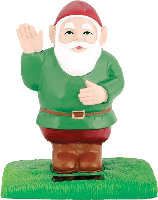 Solar Gnome - Dancingnome Green - Solar Dog Kikkerland Clipart (1000x1000), Png Download