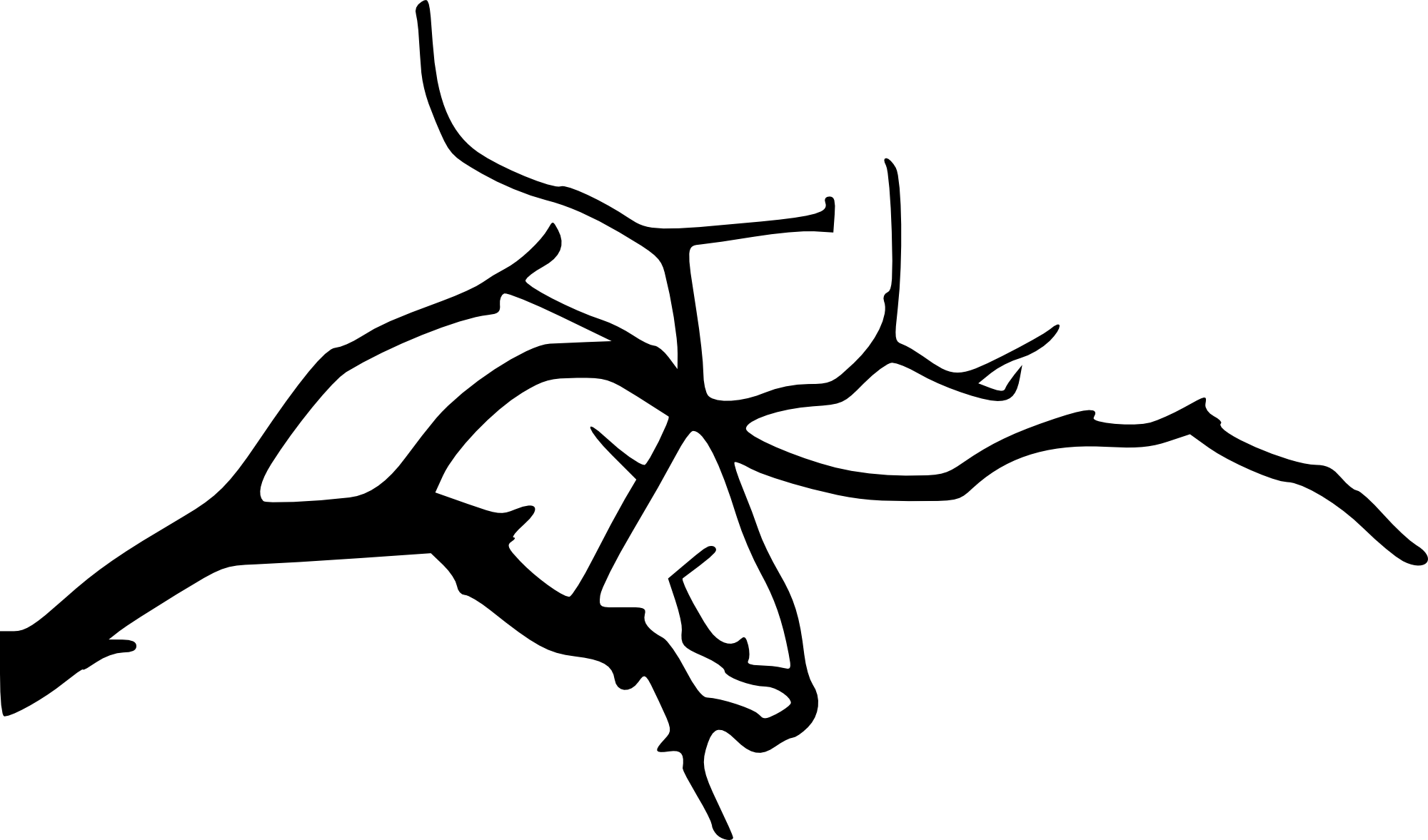 Free Png Simple Tree Branch Png Images Transparent - Silueta Rama De Arbol Png Clipart (850x501), Png Download