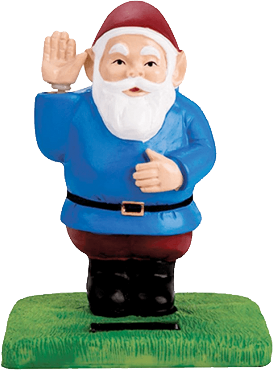 Kikkerland Solar Powered Gnome Clipart (1000x1000), Png Download