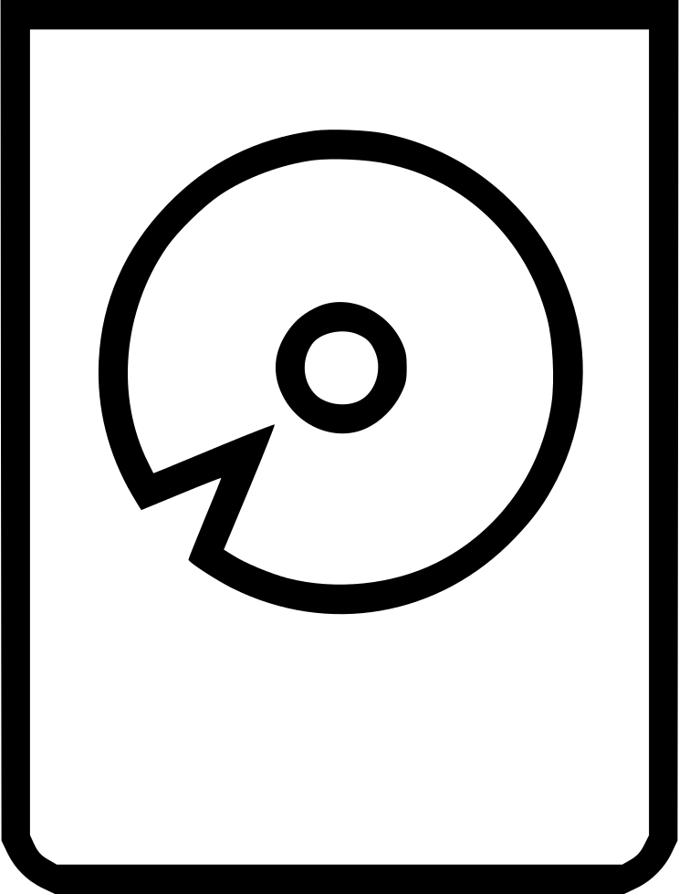 Hard Drive Hard Harddrive Comments - Circle Clipart (744x980), Png Download