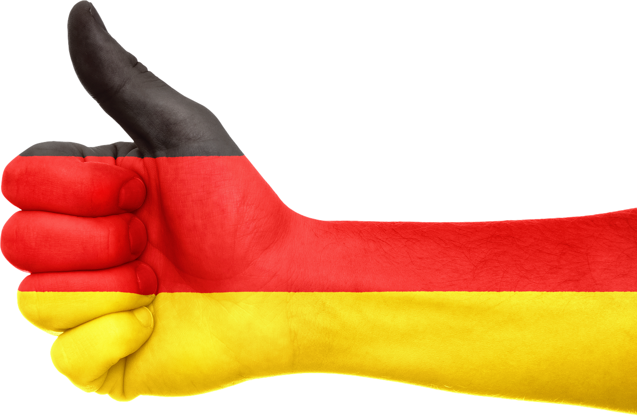 Germany Flag Hand National Png Image - Германия Пнг Clipart (1280x837), Png Download