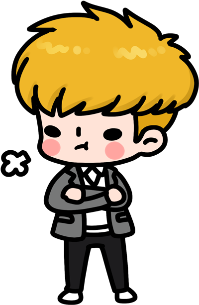 卡通人物q版人物卡通可爱萌男孩 - - 卡通 版 男孩 Clipart (640x640), Png Download