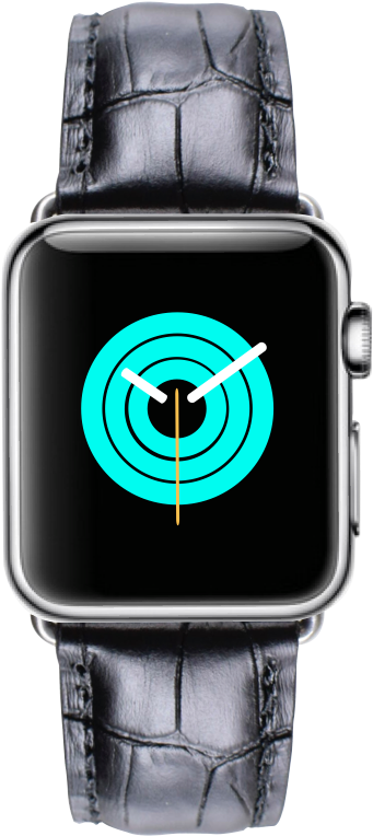 Alligator Leather Band Black Clipart (1000x1000), Png Download