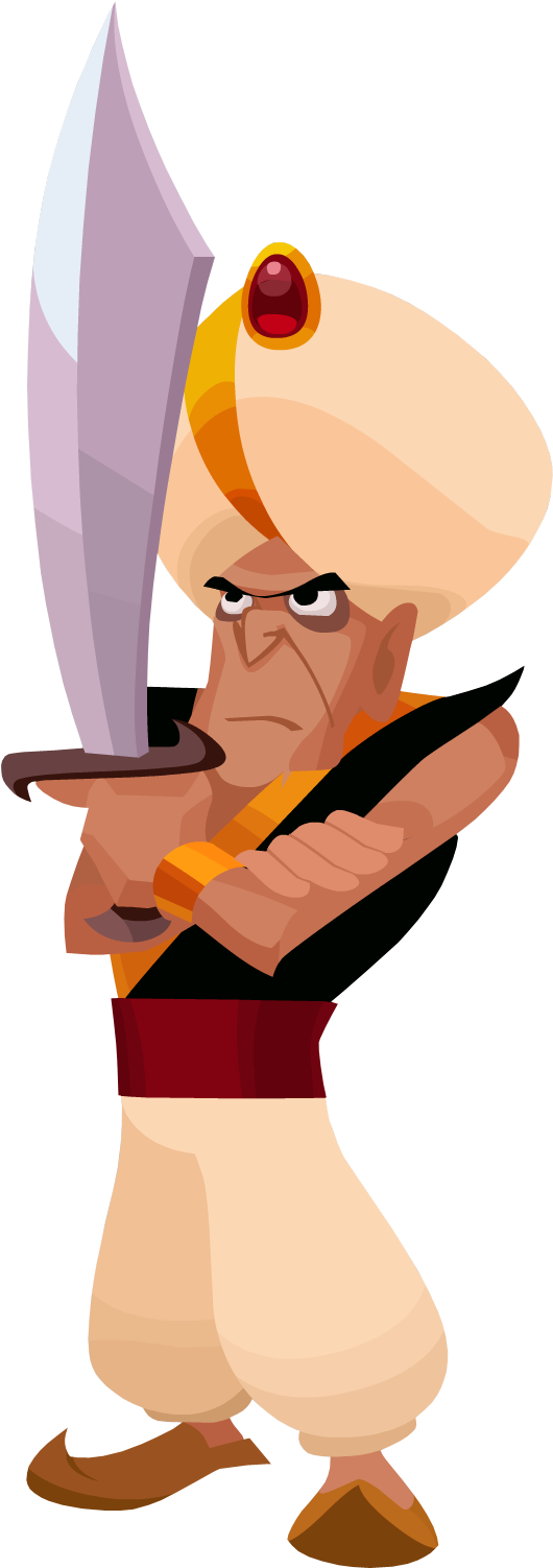 Bottle - Guards Aladdin Clipart (727x1686), Png Download