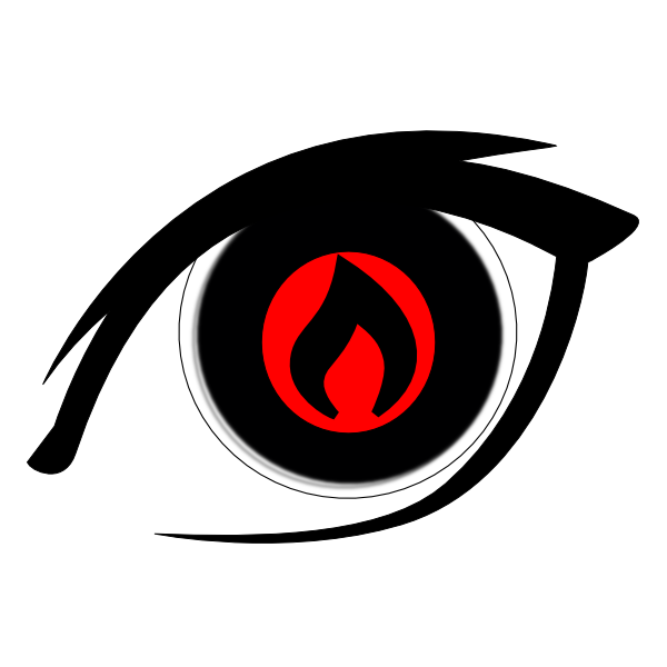 Fire In Eyes Clip Art - Png Download (600x600), Png Download