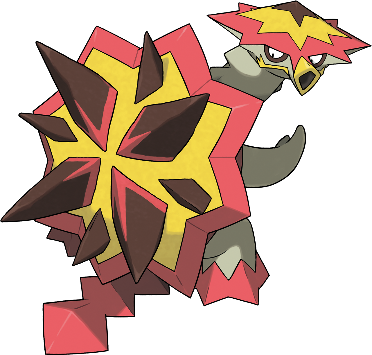Elemental Clipart Turtle - Turtonator Pokemon - Png Download (1280x1280), Png Download