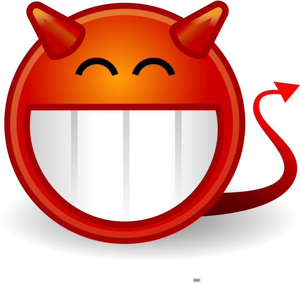 Devil Grin Clipart (2000x1000), Png Download