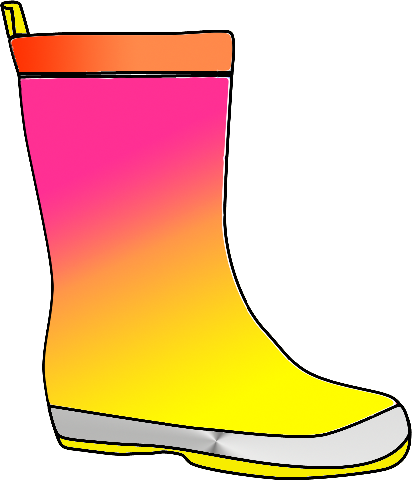 In 2016, Shoebox Started A Worldwide Trend Of Funky - Rain Boot Clipart (1000x1000), Png Download