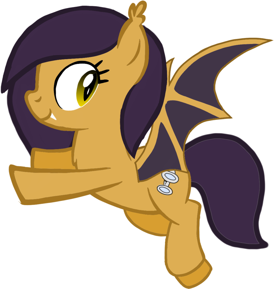 Toyminator900, Bat Pony, Fangs, Flying, Looking Back, Clipart (1280x960), Png Download