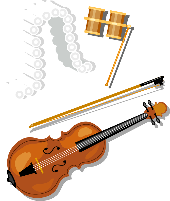 Bass Violin Violone Clip Art Hand Painted - Violin - Png Download (670x794), Png Download