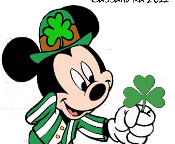 Patrick`s Day Clipart Disney - Happy St Patrick's Day Mickey Mouse - Png Download (640x480), Png Download