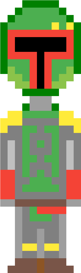Boba Fett Sprite - Pixel Art Clipart (1200x1200), Png Download
