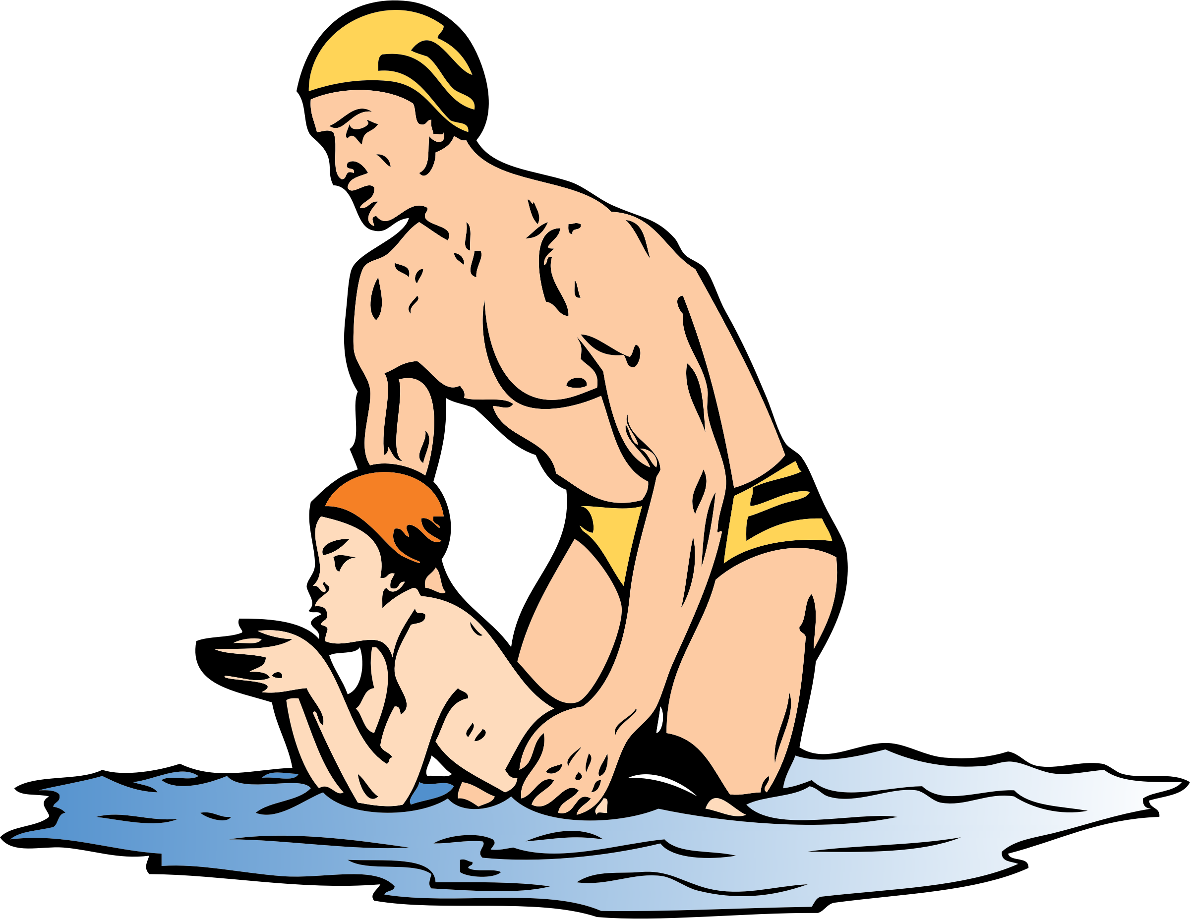 Swimming Clip Art - Png Download (2400x1854), Png Download
