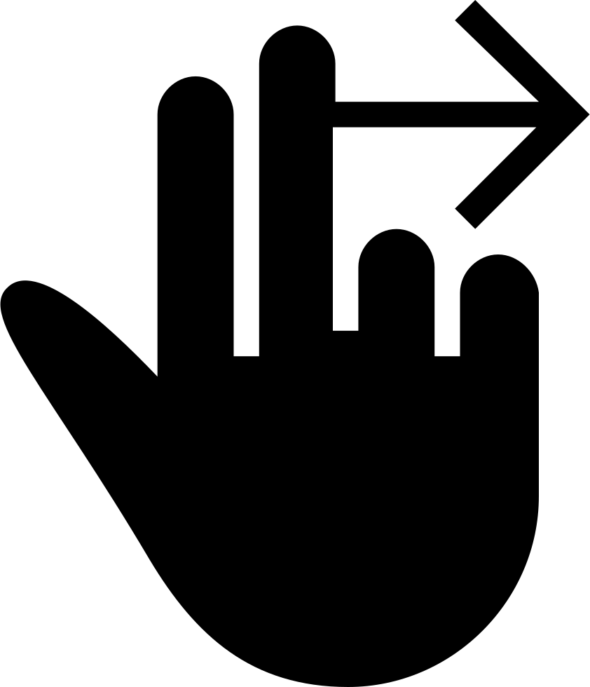 Finger Clipart Right Hand - Deslize Png Transparent Png (842x980), Png Download