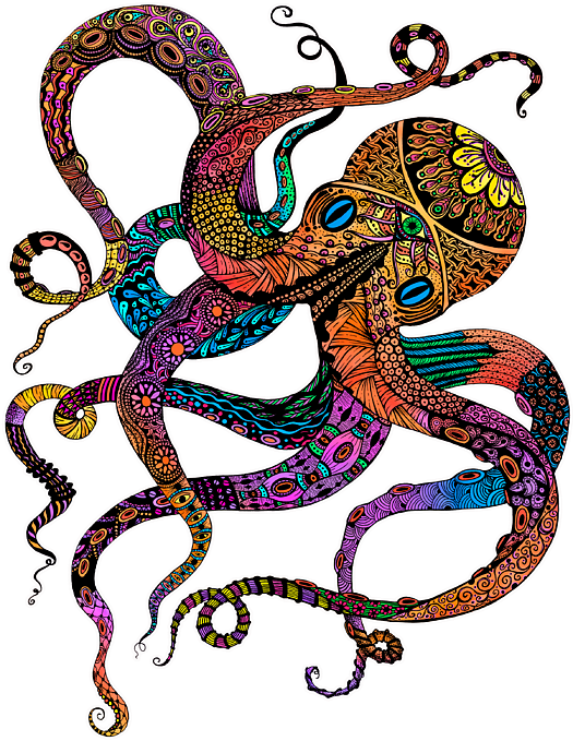 Click And Drag To Re-position The Image, If Desired - Electric Octopus Clipart (525x700), Png Download
