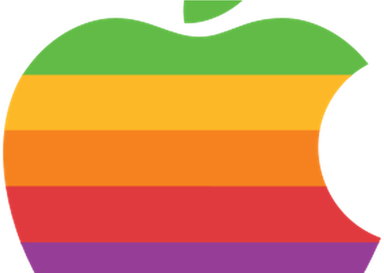 Apple Logo Rainbow Png Clipart (1280x868), Png Download