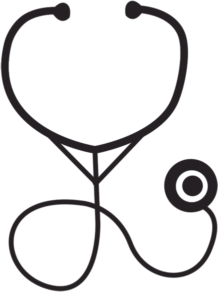 Stethoscope - Stethoscope Silhouette Clipart (600x600), Png Download