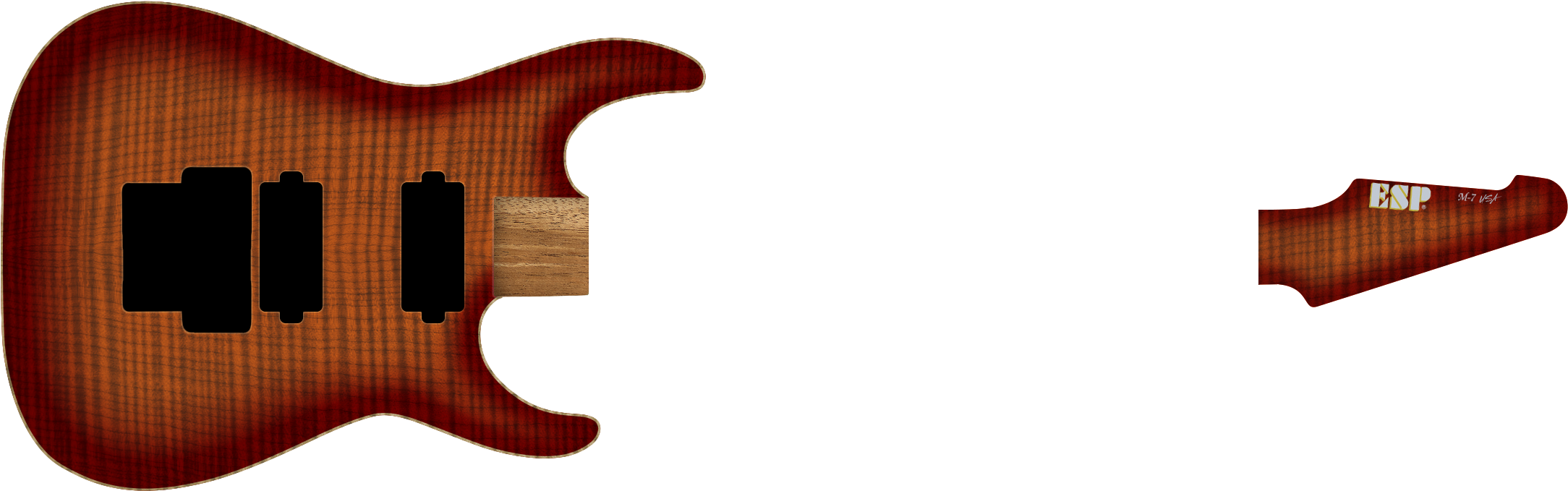 Original - Esp Guitars Clipart (2242x800), Png Download