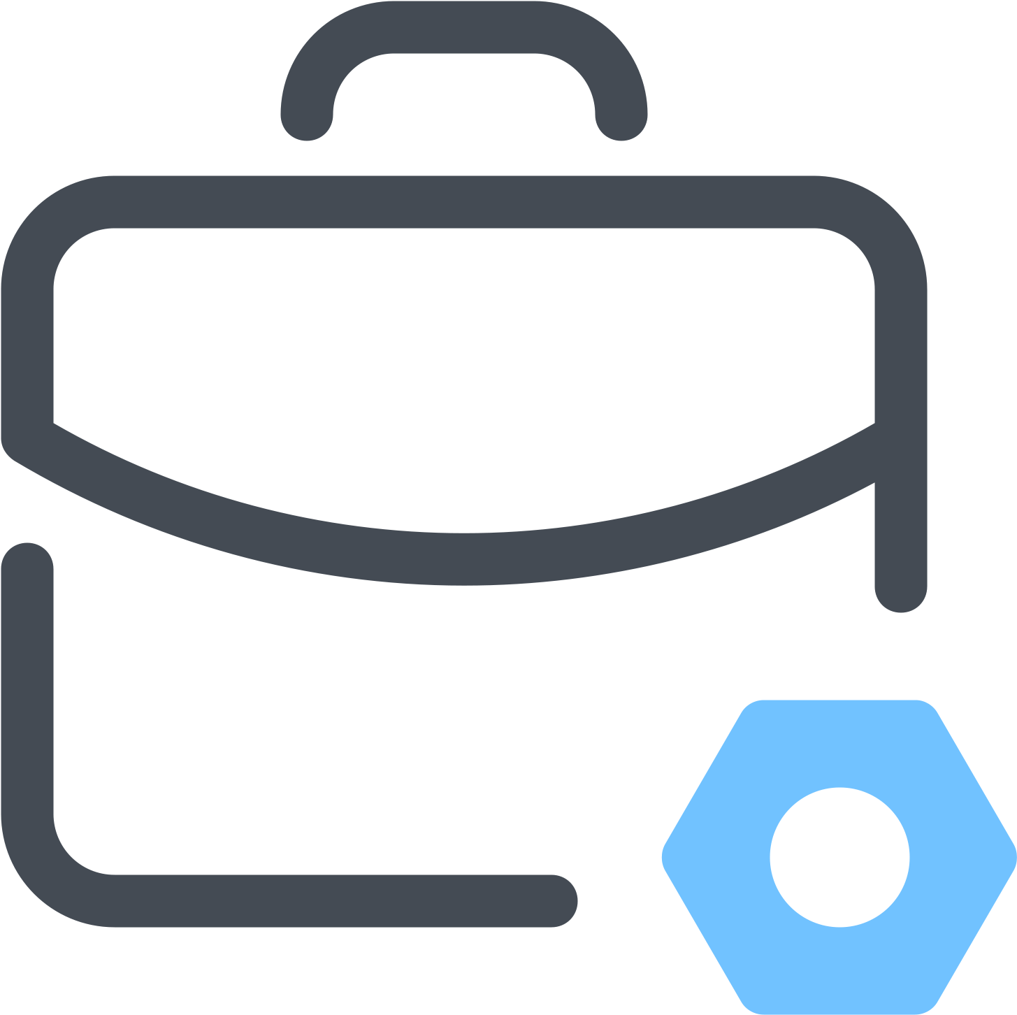 Briefcase Settings Icon - Briefcase Clipart (1600x1600), Png Download