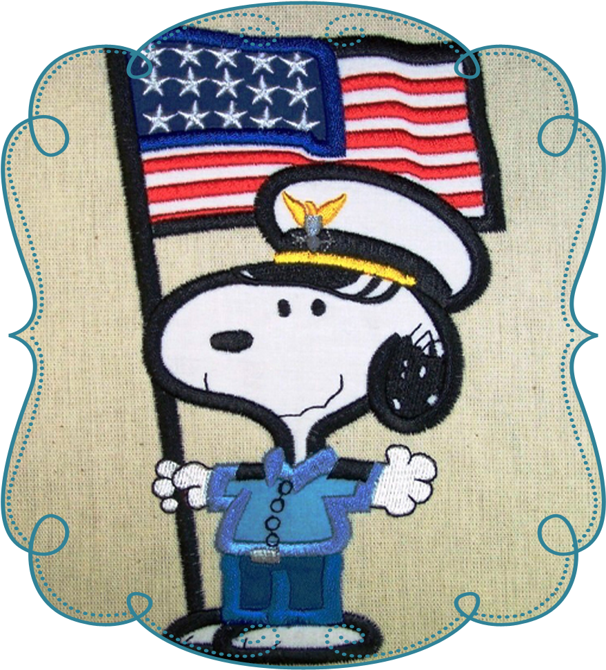 Captain Droopy - Machine Embroidery Clipart (1000x1000), Png Download
