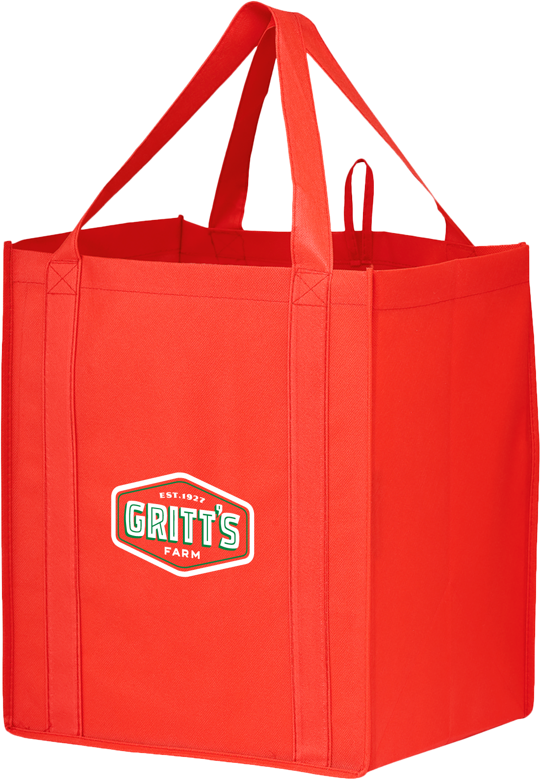 Gritt's Farm - Red Grocery Bag Clipart (1600x1600), Png Download