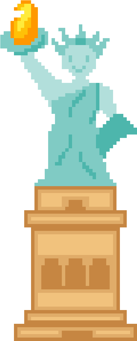 Statue Of Liberty - Cartoon Clipart (1200x1200), Png Download