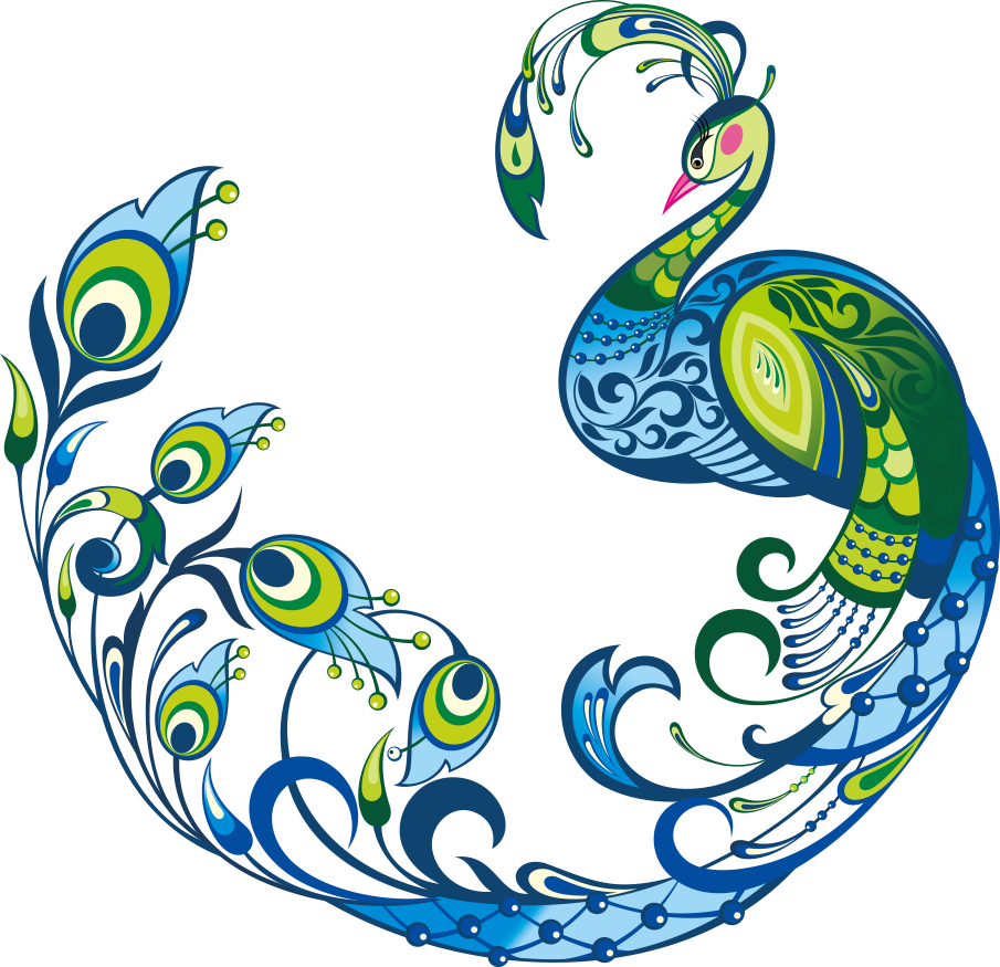 Bird Peafowl Tattoo Feather Clip Art Blue - Dibujos De Pavo Real - Png Download (905x875), Png Download