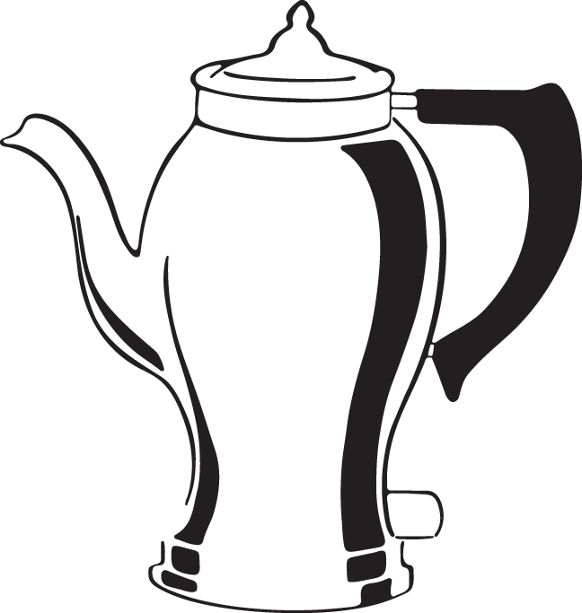 132ra - Coffee Pot Clipart (648x683), Png Download