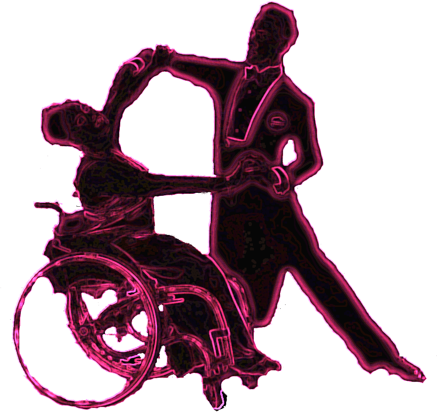 Wheelchair Dancing - Wheelchair Dancing Logo Clipart (883x847), Png Download