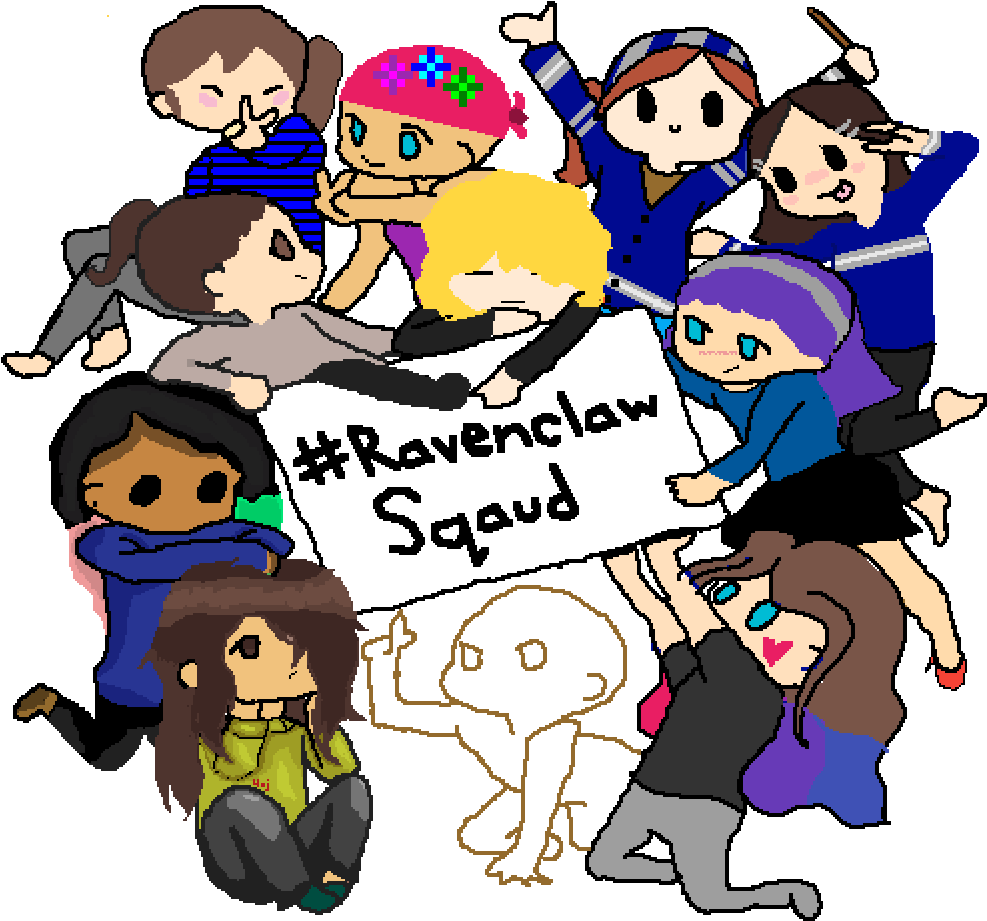 Ravenclaw For Life - Cartoon Clipart (1000x1000), Png Download
