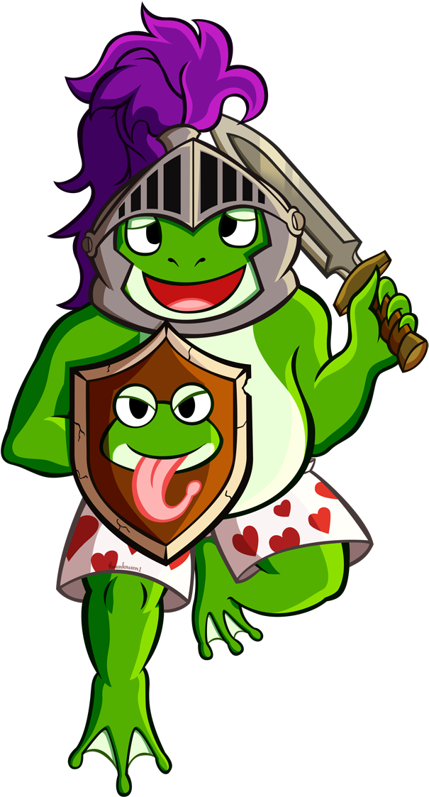 Full Color And Full Body - Shield Frog Clipart (676x1200), Png Download