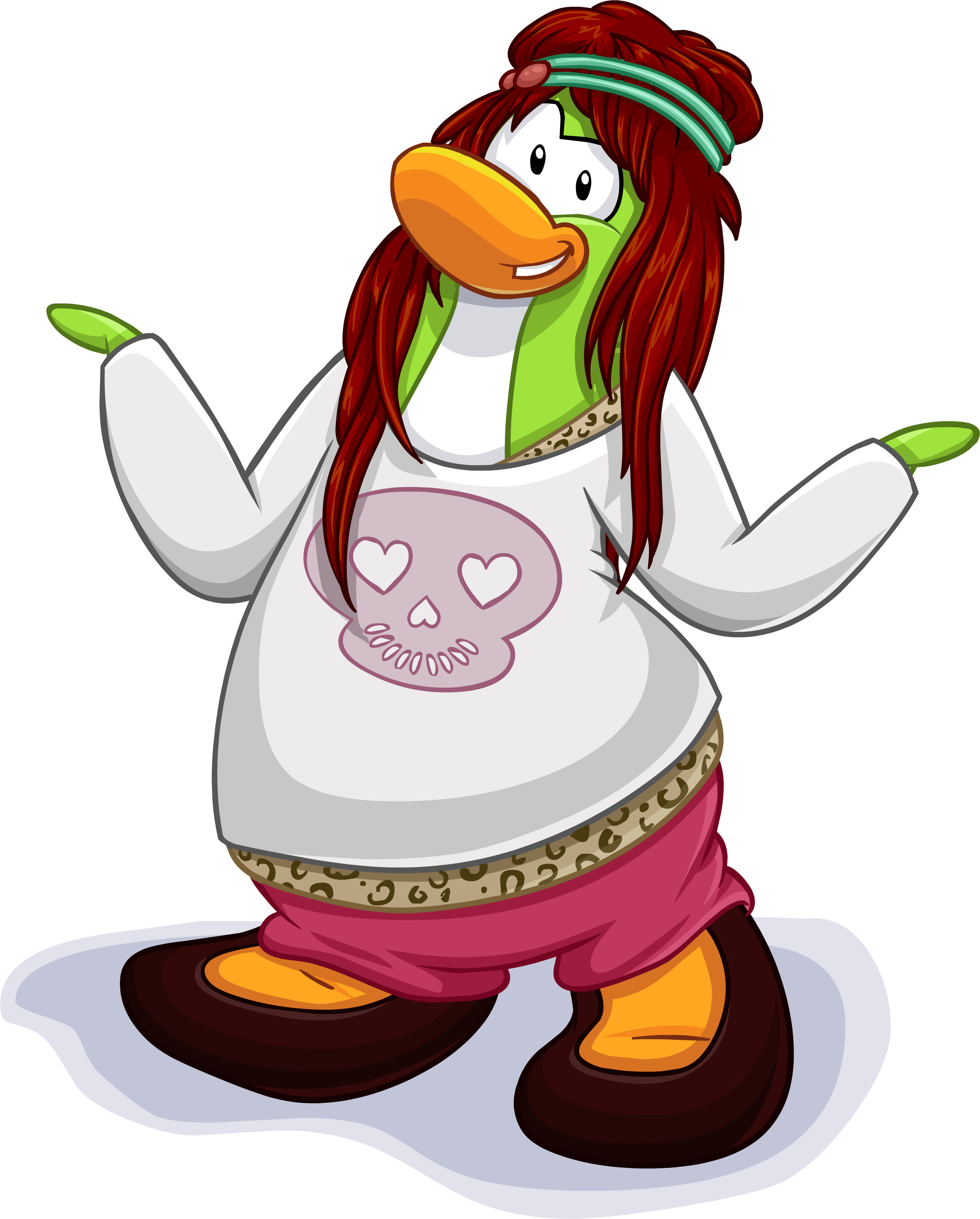 New Art Style - Club Penguin Girls Png Clipart (2608x3244), Png Download