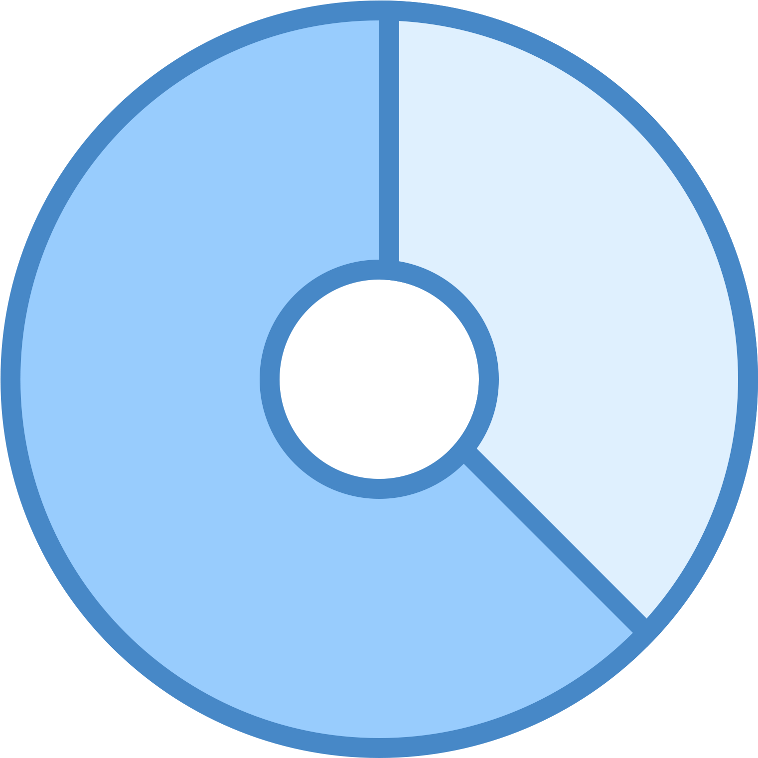 Storage Icon - Pie Graph Color Icon Clipart (1600x1600), Png Download