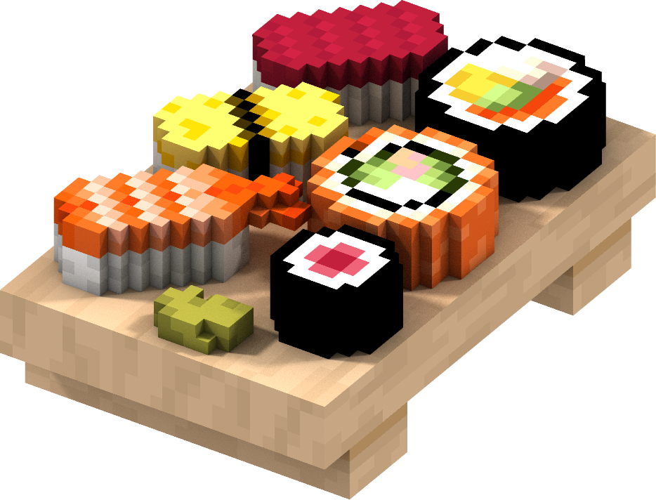 Report Abuse - Sushi Pixel Art Minecraft Clipart (934x712), Png Download
