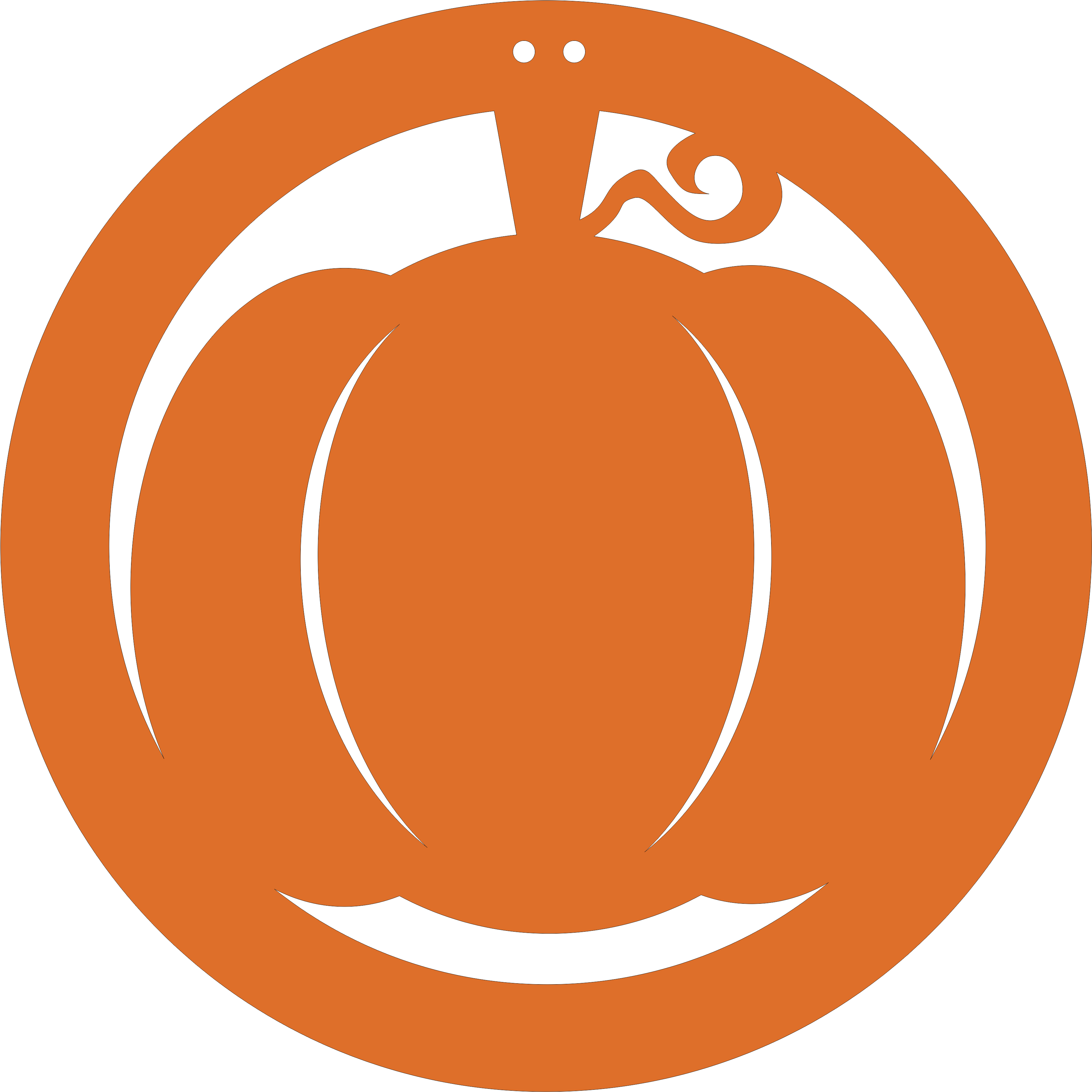 Clipart Pumpkin Door Hanger - Png Download (5102x5102), Png Download