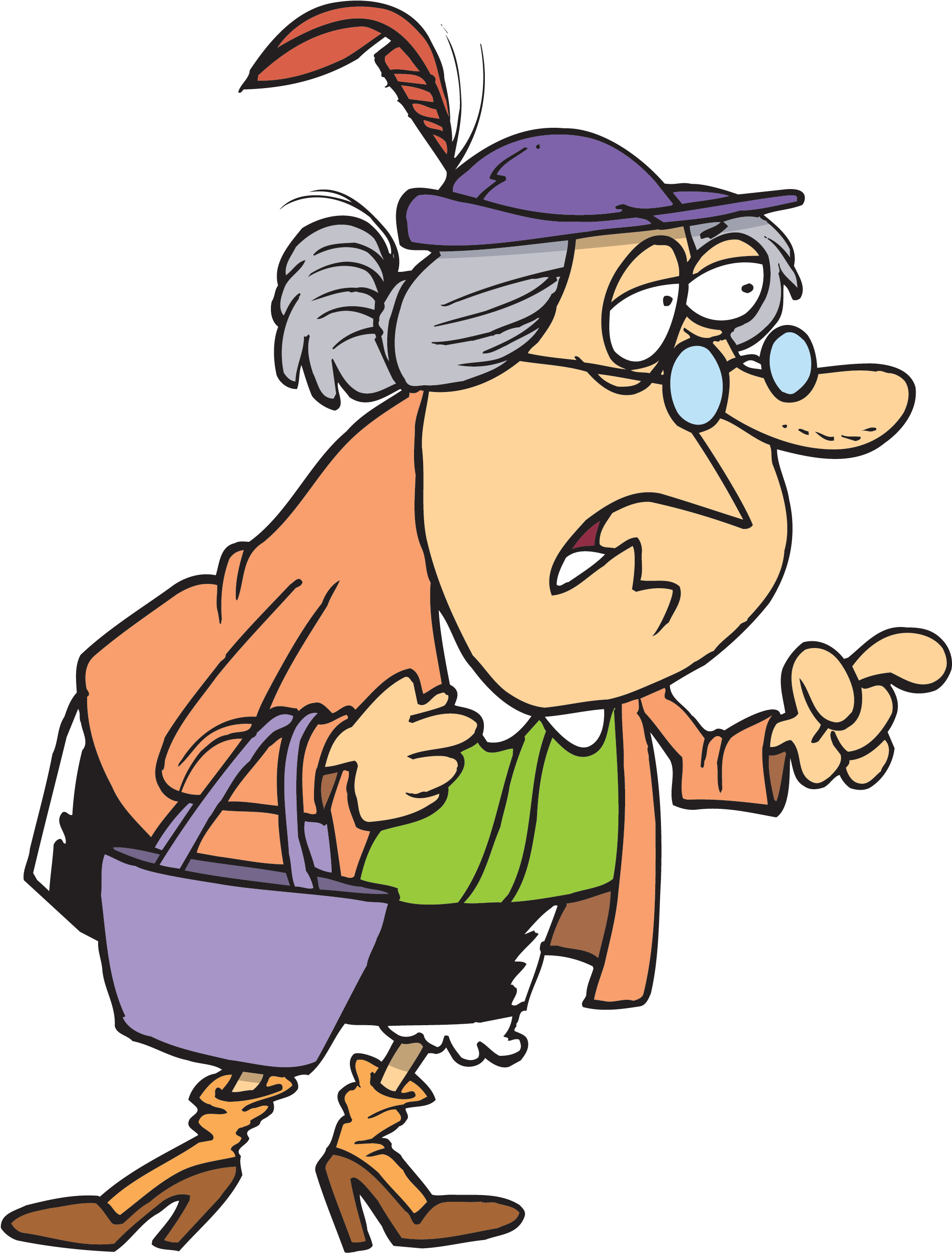 What's On Your Top Ten - Little Old Lady Cartoon Clipart (2000x2621), Png Download
