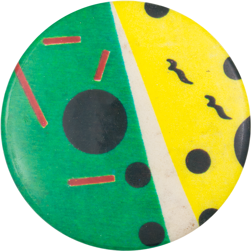 Green And Yellow Abstract Art Button Museum Clipart (1000x969), Png Download