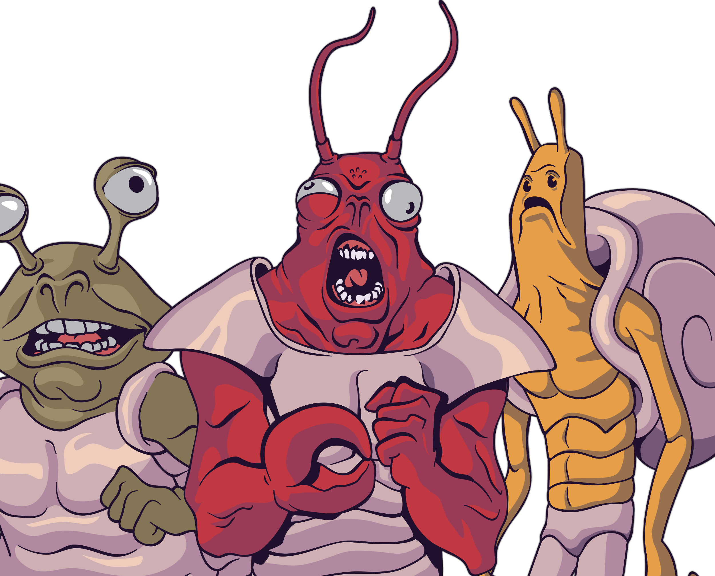 The Brotherhood Of Invertebrates Are Led By Nephro - Cartoon Clipart (2500x2015), Png Download