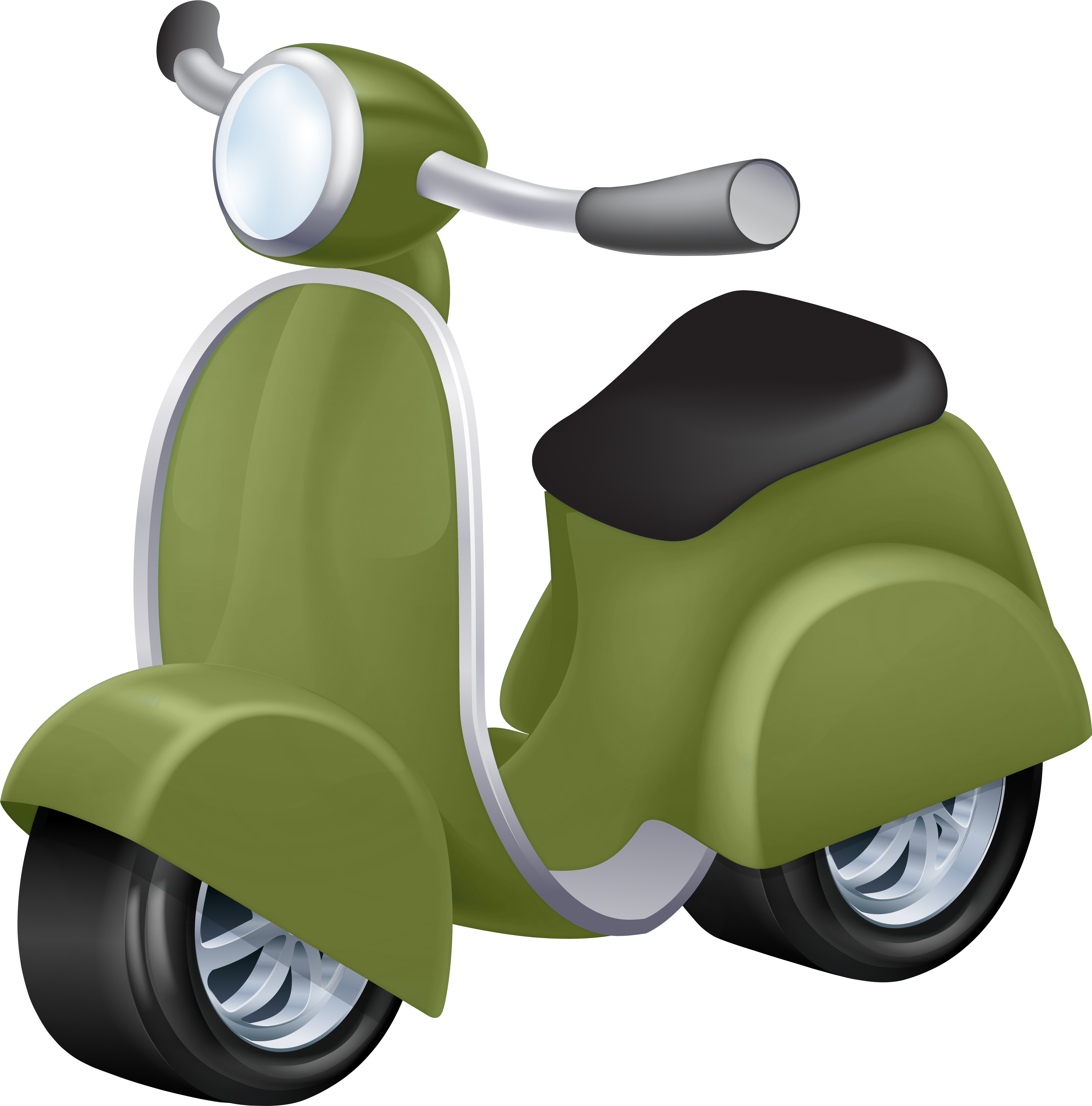 Green Vespa Png Clip Art Transparent Png (7905x8000), Png Download
