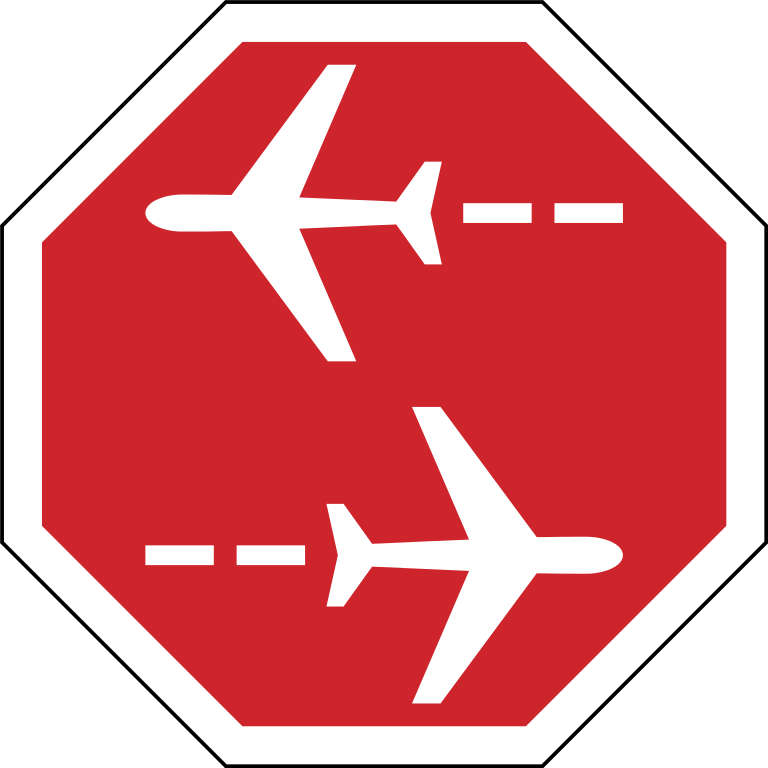 480×480像素 - Airplane Crossing Sign Clipart (768x768), Png Download