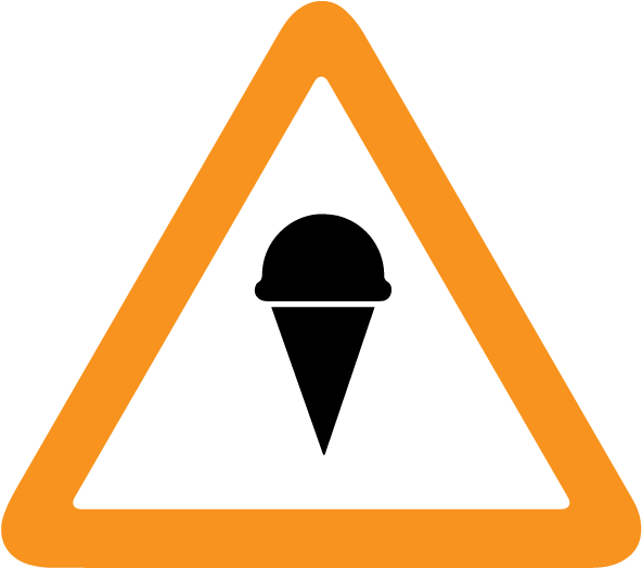 Brain Freeze This Contemporary Ice Cream Shop Is Known - Traffic Sign Clipart (600x532), Png Download