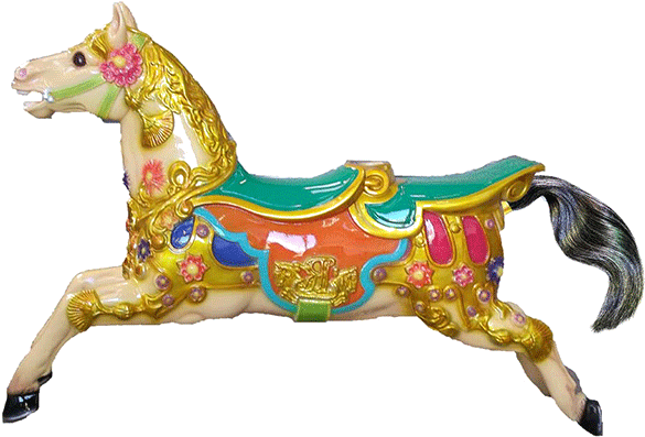 Genuine Carousel Horses For Hire Amusement Park Spares - Amusement Park Horse Clipart (640x480), Png Download