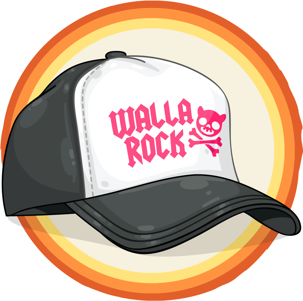 Walla Rock Trucker Cap - My Dad Is A Rock Star Bib Clipart (1024x1024), Png Download