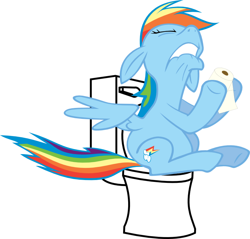 Uploaded - Rainbow Dash Toilet Clipart (800x766), Png Download