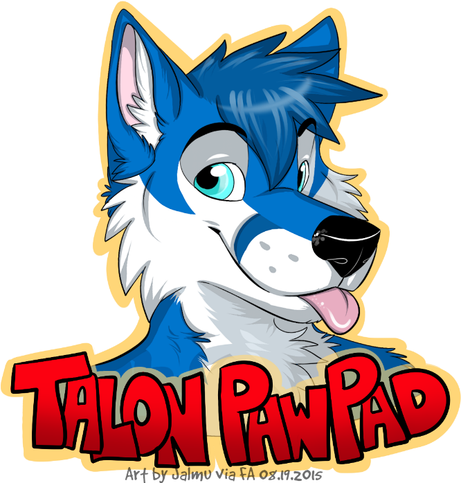 Talon Pawpad Badge - Cartoon Clipart (681x703), Png Download