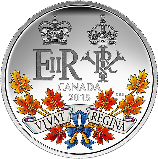 2015 $20 1 Oz Fine Silver Coin - 2015 Fine Silver 20 Dollar Coin - A Historic Reign Clipart (570x570), Png Download